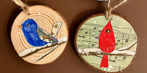 Mixed Media Holiday Ornament Art Class