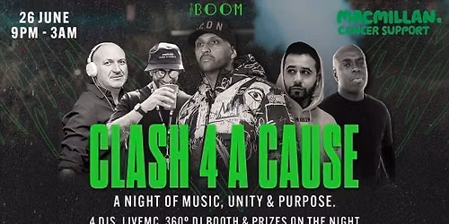 CLASH 4 A CAUSE - FUNDRAISER EVENT FOR MACMILLAN CANCER SUPPORT