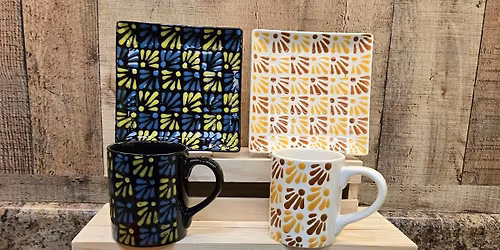 Dot Mandala Pottery Paint & Sip