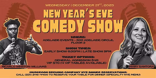 New Year's Eve Comedy Show at Adelaide Events