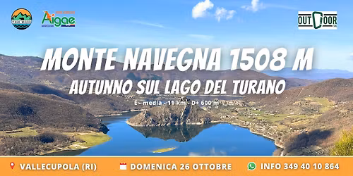 Monte Navegna 1508 m - autunno sul Lago del Turano