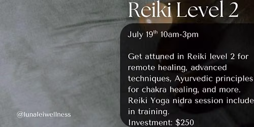 Reiki Level 2 training