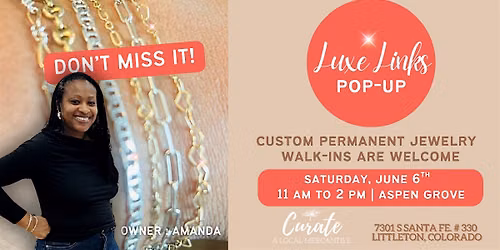 Custom Permanent Jewelry at Curate Mercantile
