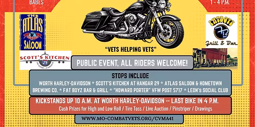 Combat Veterans Motorcycle Association \u00ae\ufe0f Original Charter 4th Annual Dice Run