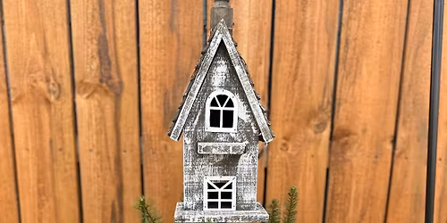 Winter Birdhouse Planter