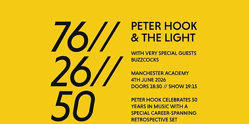Peter Hook & The Light | Manchester