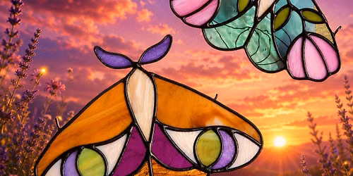 SOLD OUT - Stained Glass Twilight Moths Class at Mondazzi 