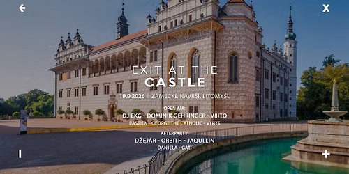 EXIT At The Castle \u2192 Z\u00e1meck\u00e9 n\u00e1vr\u0161\u00ed Litomy\u0161l | 19.9.2026 