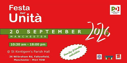 Festa dell\u2019Unit\u00e0 2026 - Manchester