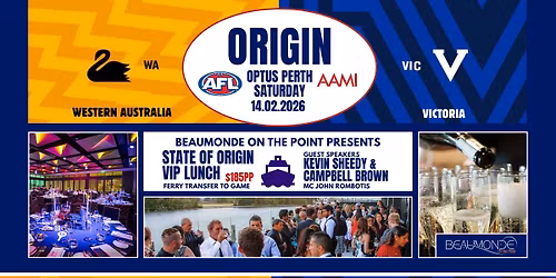 AFL State of Origin VIP Lunch at Beaumonde On The Point