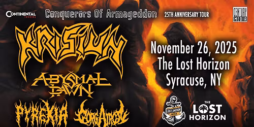 Krisiun "Conquerors of Armageddon" 25th Anniversary Tour - Syracuse, NY