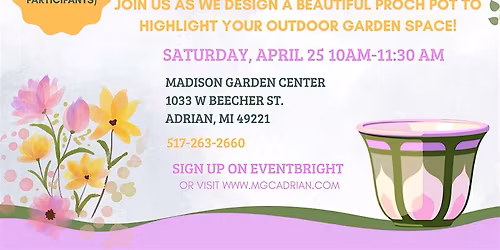 Spring Porch Pot Workshop