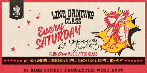 LINE DANCIN' CLASS + LIVE MUSIC @ HONKY TONK BLUES