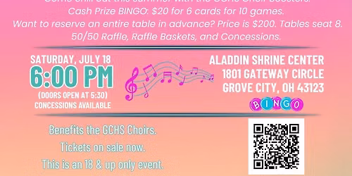 GCHS July BINGO