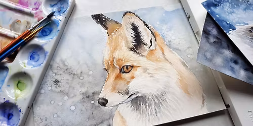 Paint a Snow Fox in Watercolour- Christmas art workshop at The Gladstone Library