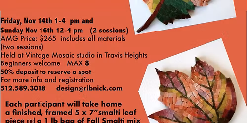 Glass Autumn Leaf workshop 