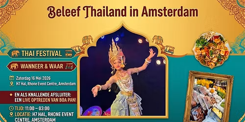 Thai Festival Amsterdam zaterdag 16 mei 2026