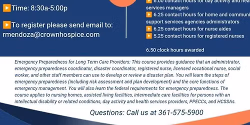 FREE HHSC CEU Event Hosted by Crown Hospice