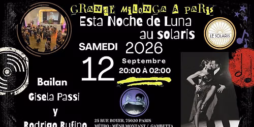 Grande Luna de rentr\u00e9e au Solaris avec Gisela Passi et Rodrigo Rufino