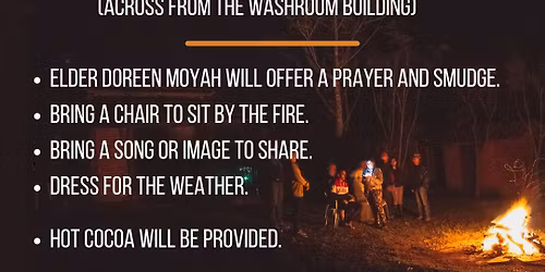 Sacred Fire Sharing Circle honouring those who have died from the toxic drug supply crisis\/Overdos