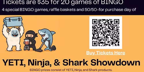Yeti, Ninja & Shark Bingo