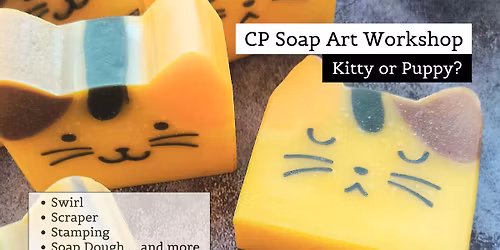 Cold Process Soap Art Workshop | Kitty or Puppy | Swirl, Layer with Scraper | Advanced