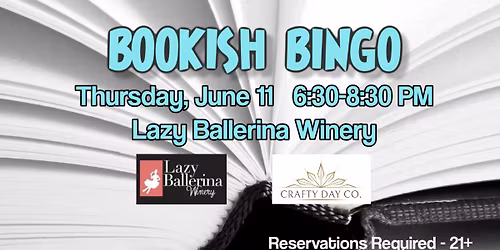 Bookish Bingo at Lazy Ballerina hosted by Crafty Day Co