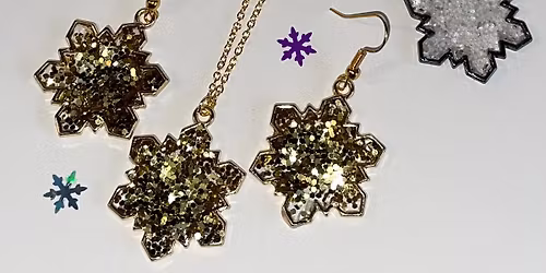 Sparkling snowflake jewelry mini class at Create In Me Studio-Battle Creek
