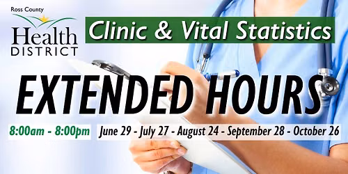 PHN Clinic & Vital Statistics EXTENDED HOURS
