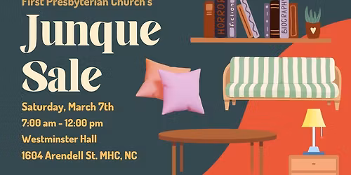 Junque Sale at First Presbyterian Church Morehead