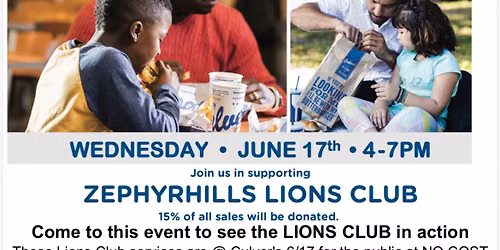 Culver\u2019s share event with the Zephyrhills Lions