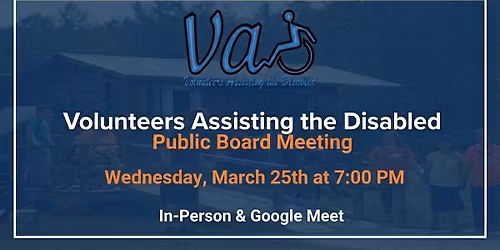 VAD March Public Board Meeting (Online & In-Person)