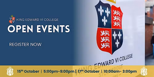 King Edward VI College - Open Events 2026