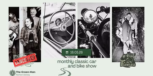 Monthly Car and Bike Show with music by Charlotte Porter and the Hi-Rollers & Relentless