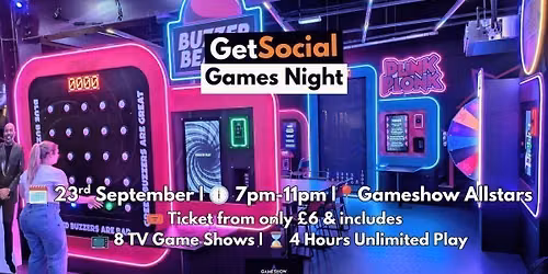 GetSocial Games Night | Meet New People &amp; Make Friends (20s\u201340s) \ud83d\udcfa