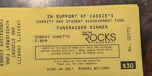 Cassie's Scholarship fundraiser dinner 