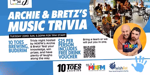 Archie & Bretz's Music Trivia for Give Me 5 \ud83d\udd90\ud83c\udffb