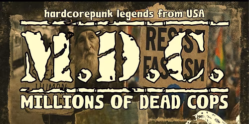 M.D.C. (USA, 79') + Barackca (HUN, 93') tour 2026