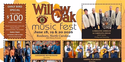 Willow Oak Bluegrass Festival