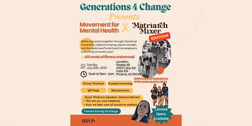 Matriarch Mixer x G4C Movement 4 Mental Health | Whole Body Wellness