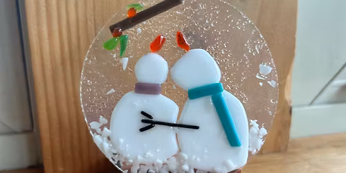 Fused Glass Snowglobe Light