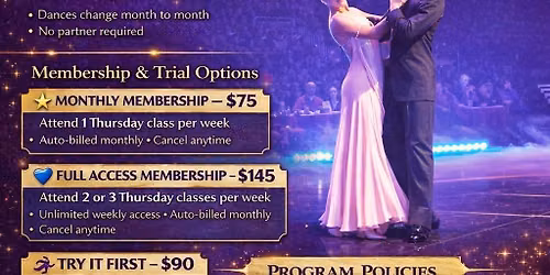 Thursday Ballroom Classes