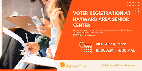 Voter Registration at Hayward Area Senior Center