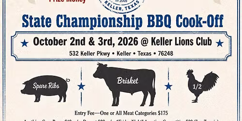 2026 Keller Lions Club State Championship BBQ Cook-Off