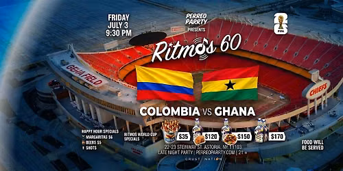 FIFA WORLD CUP 2026 WATCH PARTY: Colombia vs Ghana at Ritmos 60 Bar NYC