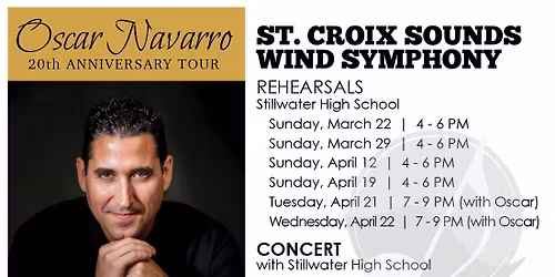 Oscar Navarro, composer\/ conductor: St. Croix Sounds and Stillwater High Winds