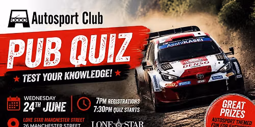 Autosport Club 2026 Pub Quiz Night