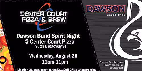 Dawson Band Spirit Day @ Center Court Pizza