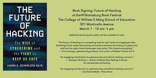 "Future of Hacking" Book Signing at the Williamsburg Book Festival