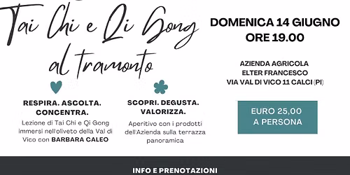 \u2728\ud83c\udf33 Merenda nell\u2019Oliveta 2026: Qi Gong e Tai Chi al Tramonto e Degustazione Olio EVO \ud83c\udf33\u2728